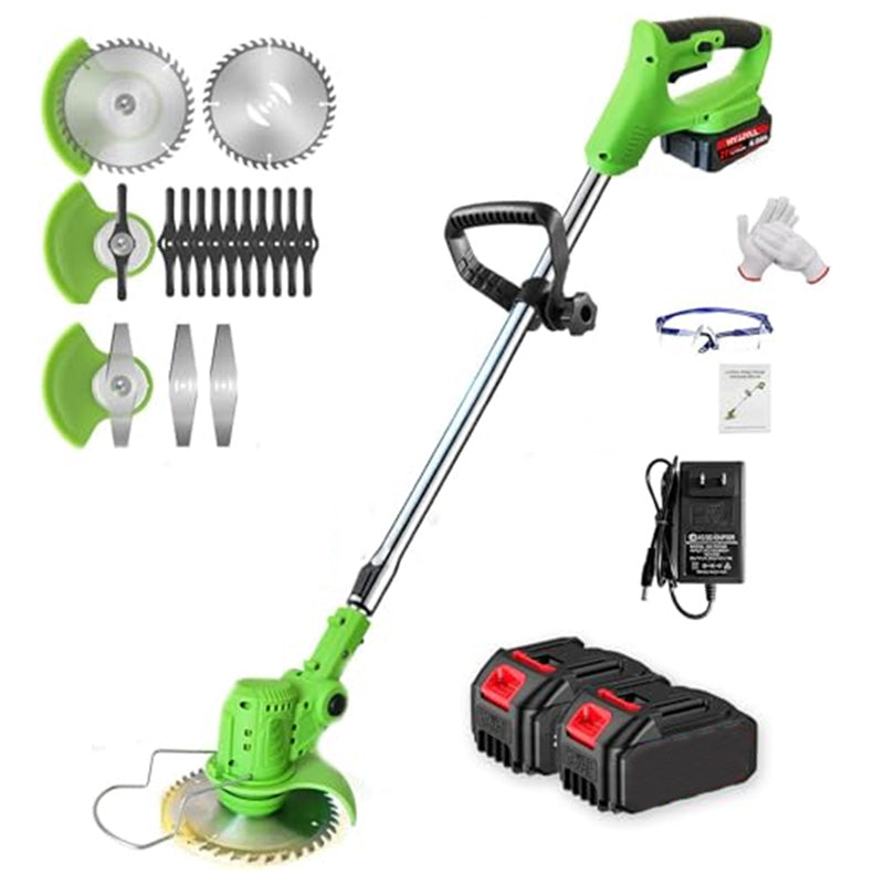 Cordless Electric Grass Trimmer 2-in-1 Lawn Edger 2 Batteries & Blad